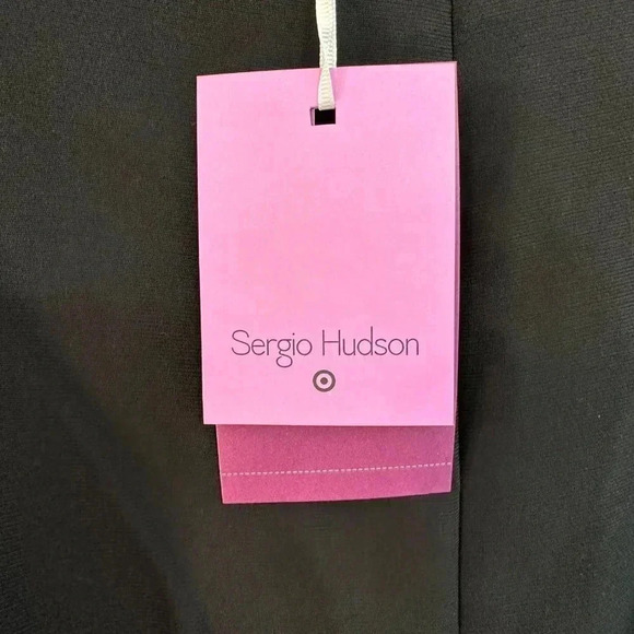 Sergio Hudson x Target Strong Shoulder Midi Dress Black New - Picture 3 of 7